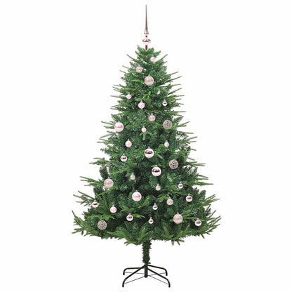 Albero di Natale Artificiale Pre-illuminato con Set di Palline