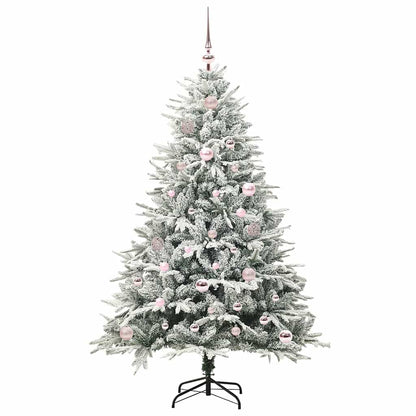 Albero di Natale Artificiale Pre-illuminato con Set di Palline