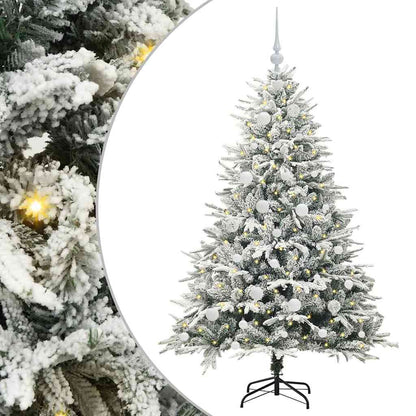Albero di Natale Artificiale Pre-illuminato con Set di Palline