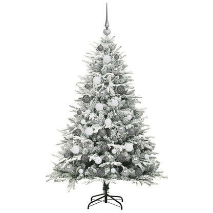 Albero di Natale Artificiale Pre-illuminato con Set di Palline