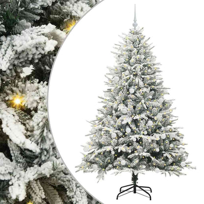 Albero di Natale Artificiale Pre-illuminato con Set di Palline