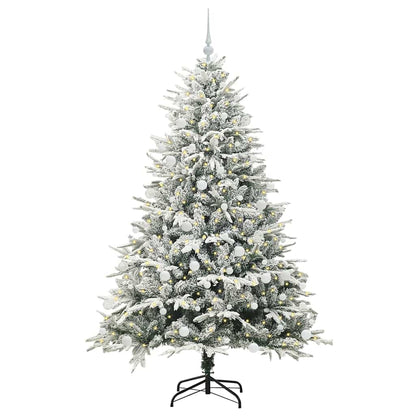 Albero di Natale Artificiale Pre-illuminato con Set di Palline