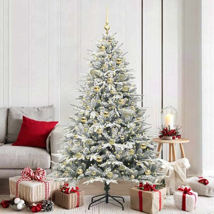 Albero di Natale Artificiale Pre-illuminato con Set di Palline