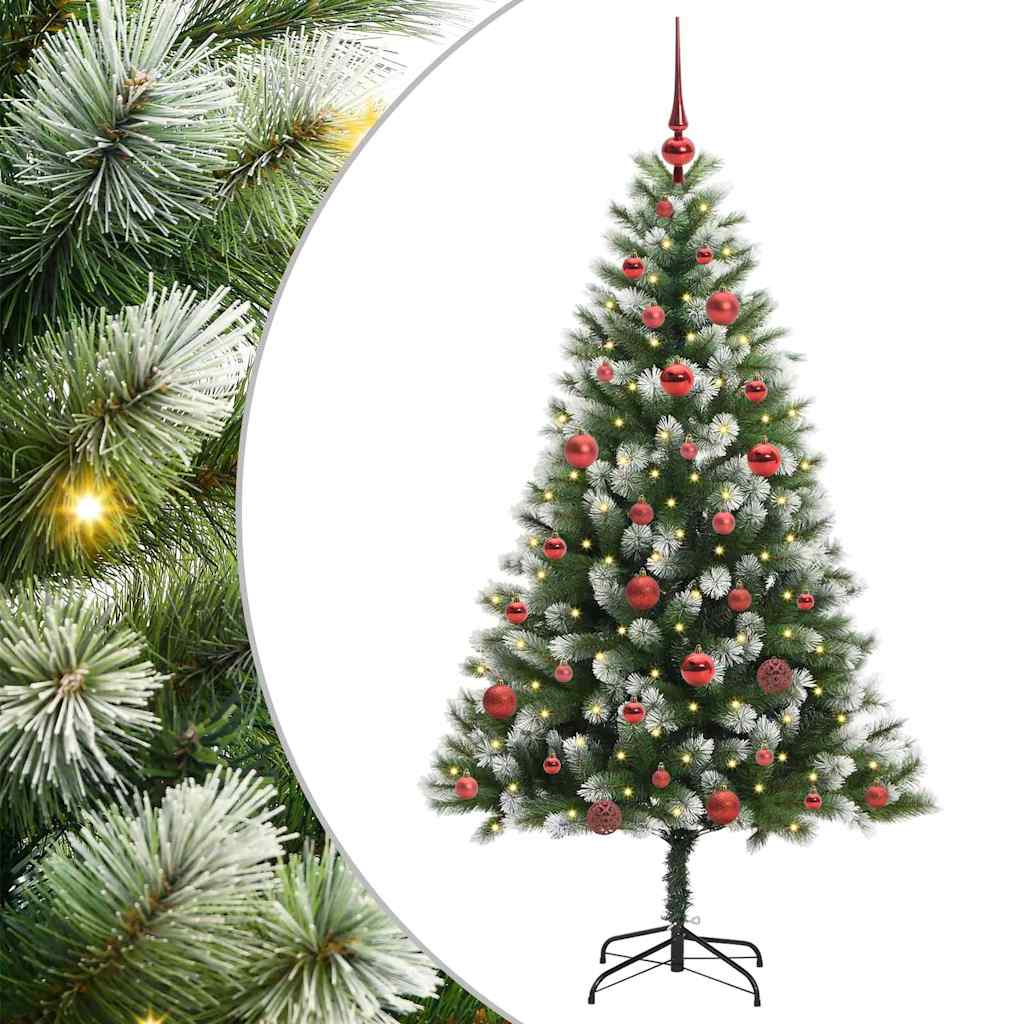 Albero di Natale artificiale a cerniera con neve fioccata