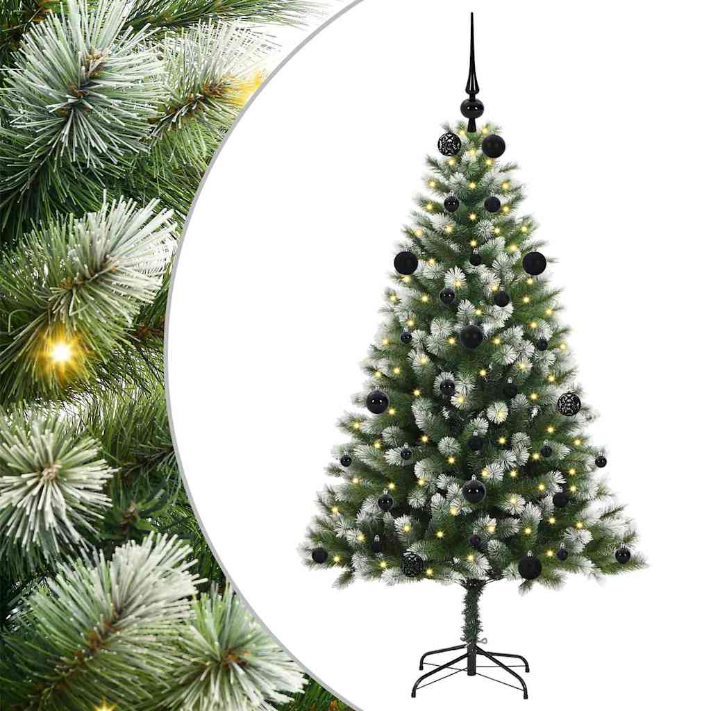 Albero di Natale artificiale a cerniera con neve fioccata