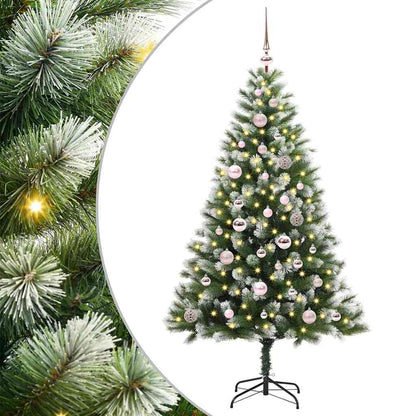 Albero di Natale artificiale a cerniera con neve fioccata