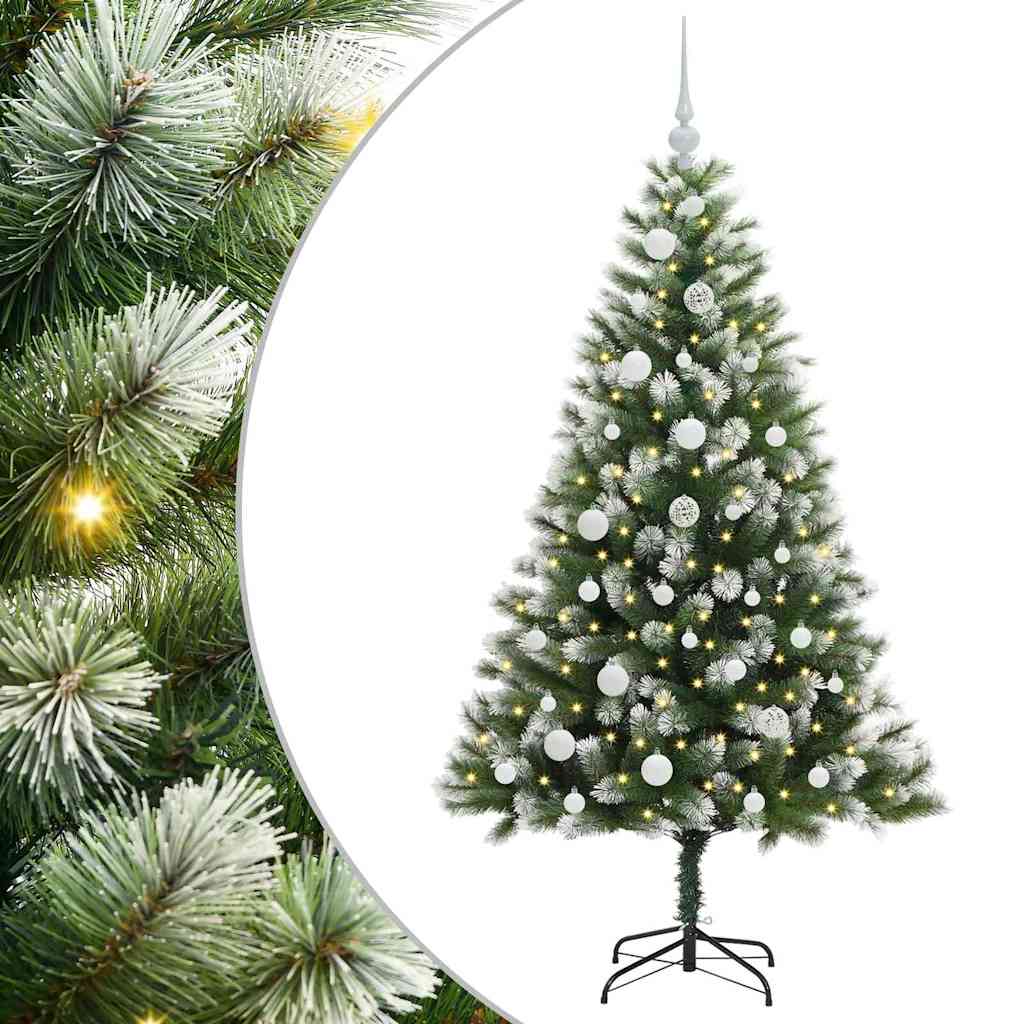 Albero di Natale artificiale a cerniera con neve fioccata