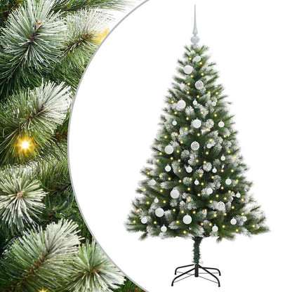 Albero di Natale artificiale a cerniera con neve fioccata