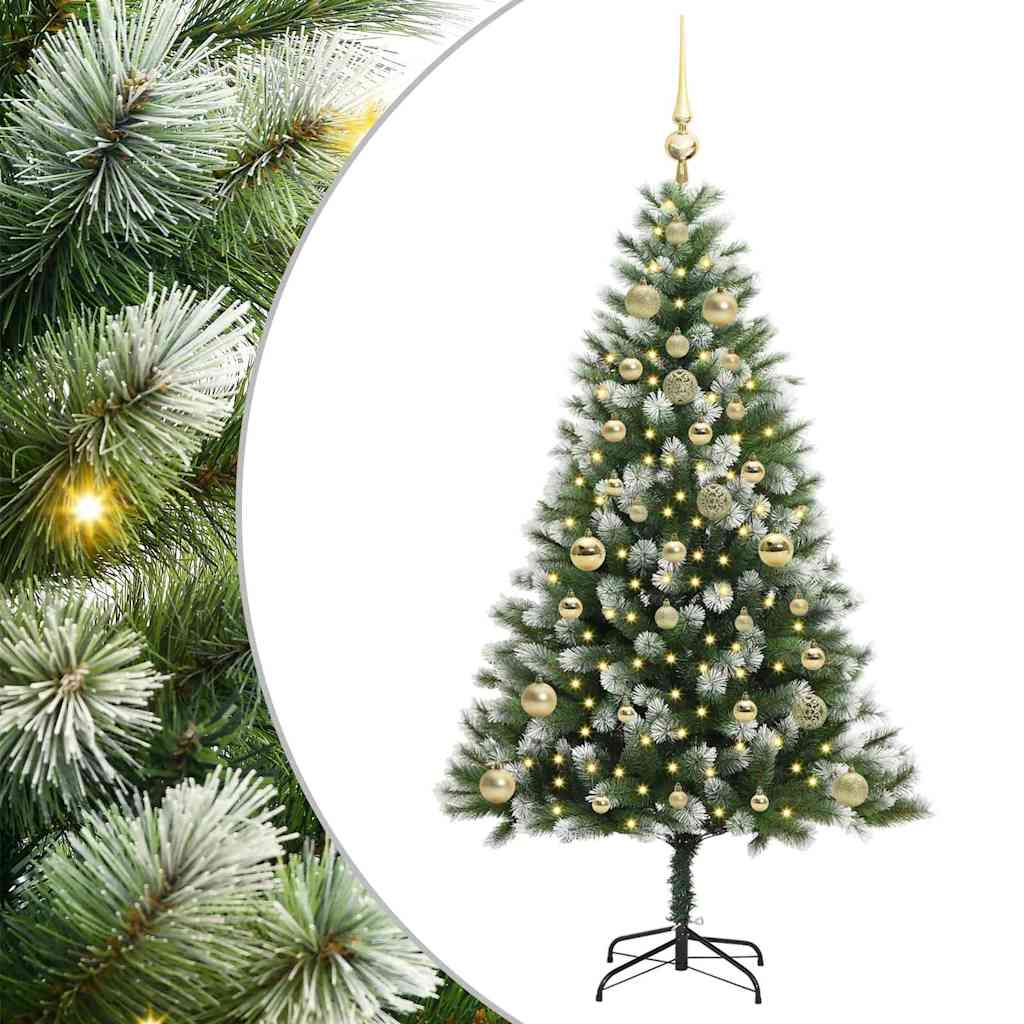 Albero di Natale artificiale a cerniera con neve fioccata