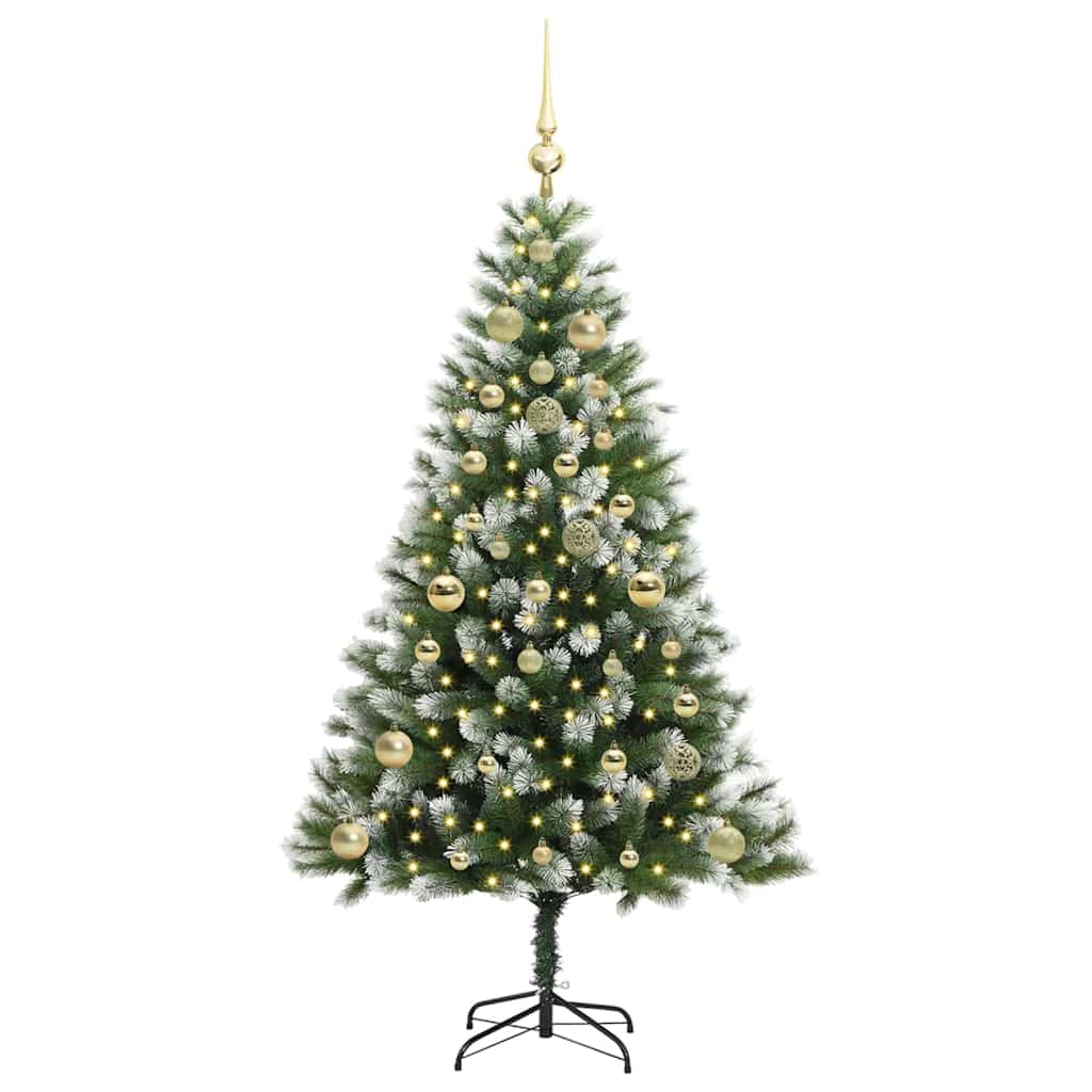 Albero di Natale artificiale a cerniera con neve fioccata