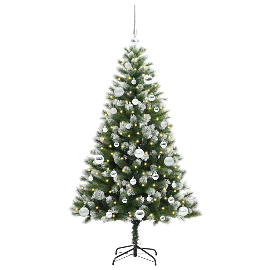 Albero di Natale artificiale a cerniera con neve fioccata