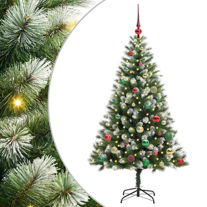 Albero di Natale artificiale a cerniera con neve fioccata