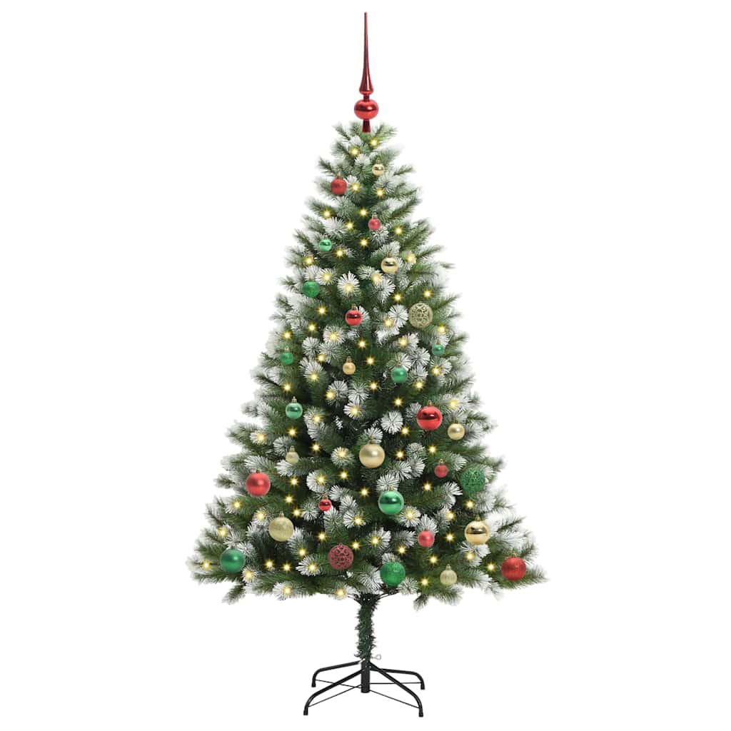 Albero di Natale artificiale a cerniera con neve fioccata