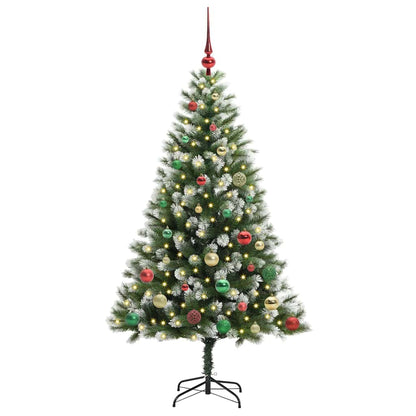 Albero di Natale artificiale a cerniera con neve fioccata
