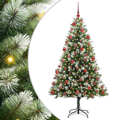 Albero di Natale artificiale a cerniera con neve fioccata