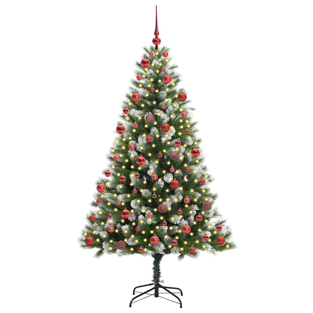 Albero di Natale artificiale a cerniera con neve fioccata