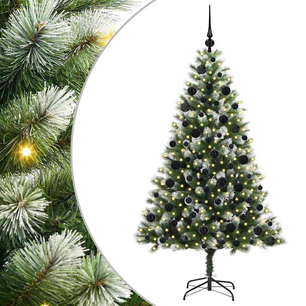 Albero di Natale artificiale a cerniera con neve fioccata