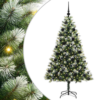 Albero di Natale artificiale a cerniera con neve fioccata
