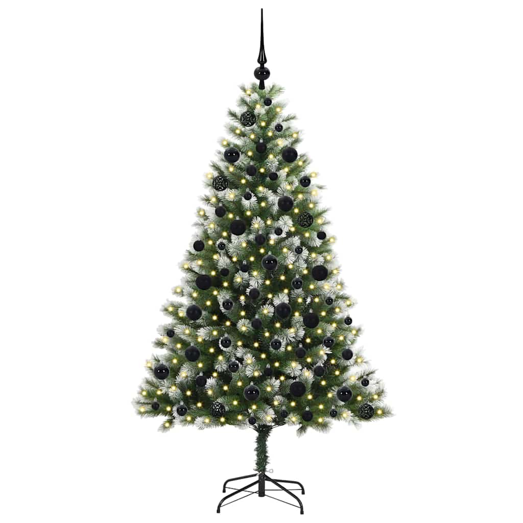 Albero di Natale artificiale a cerniera con neve fioccata