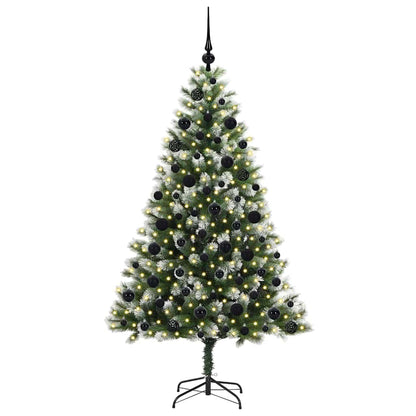 Albero di Natale artificiale a cerniera con neve fioccata