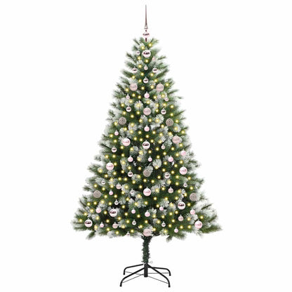 Albero di Natale artificiale a cerniera con neve fioccata