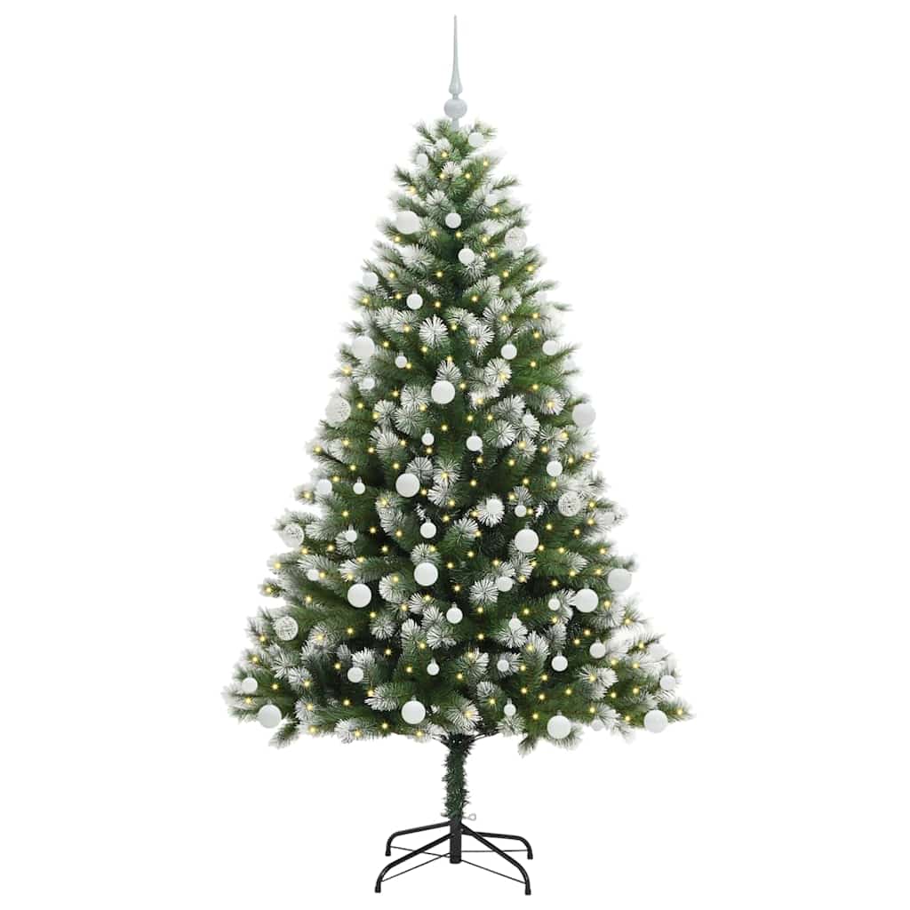 Albero di Natale artificiale a cerniera con neve fioccata