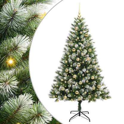 Albero di Natale artificiale a cerniera con neve fioccata