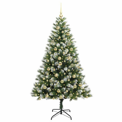 Albero di Natale artificiale a cerniera con neve fioccata