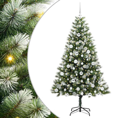 Albero di Natale artificiale a cerniera con neve fioccata