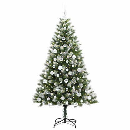 Albero di Natale artificiale a cerniera con neve fioccata