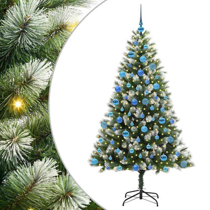 Albero di Natale artificiale a cerniera con neve fioccata