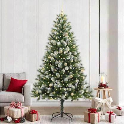 Albero di Natale artificiale a cerniera con neve fioccata