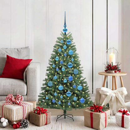 Albero di Natale Artificiale con Rami Pieghevoli Verde 120 cm