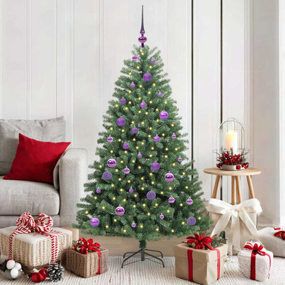 Albero di Natale Artificiale con Rami Pieghevoli Verde 150 cm