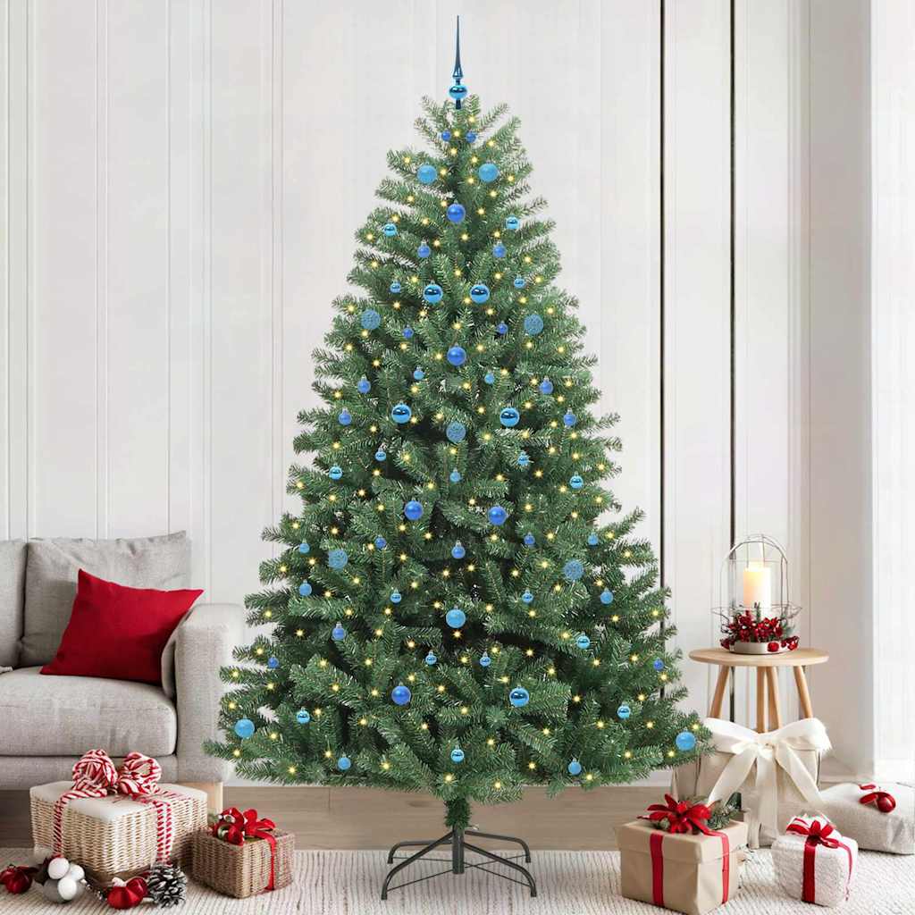 Albero di Natale Artificiale con Rami Pieghevoli Verde 240 cm