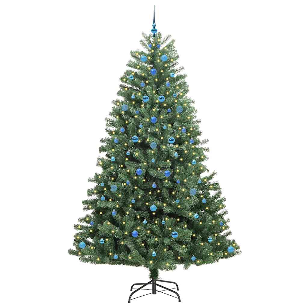 Albero di Natale Artificiale con Rami Pieghevoli Verde 240 cm