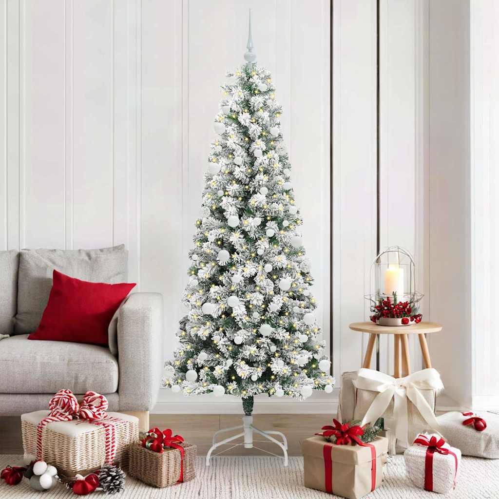 Albero di Natale Artificiale con Rami Pieghevoli 180 cm