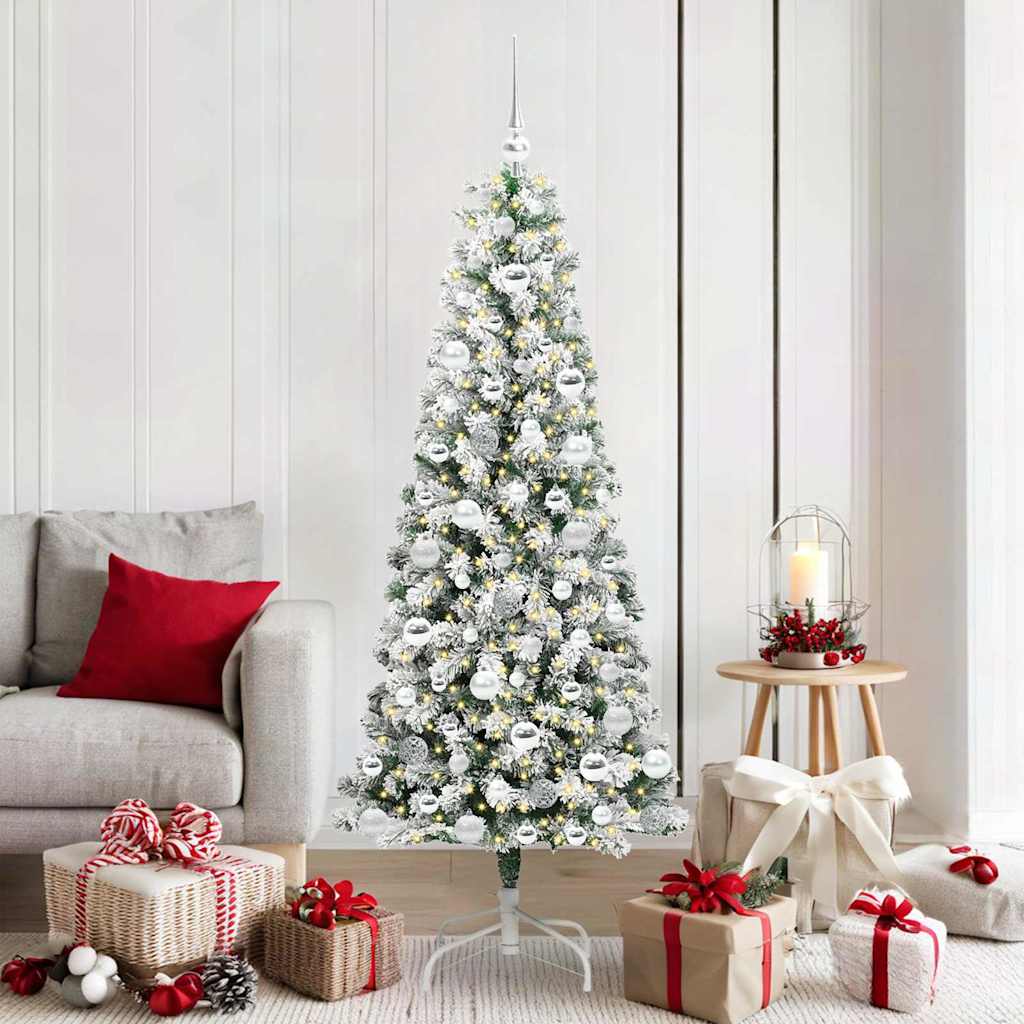 Albero di Natale Artificiale con Rami Pieghevoli 180 cm