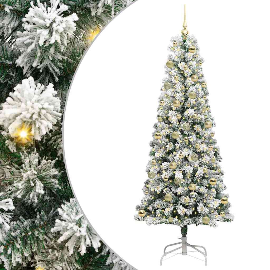 Albero di Natale Artificiale con Rami Pieghevoli 210 cm