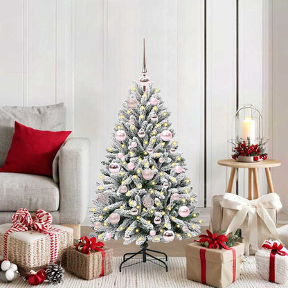 Albero di Natale artificiale con 150 LED Verde e Bianco 120 cm