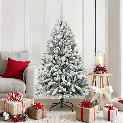 Albero di Natale artificiale con 150 LED Verde e Bianco 150 cm