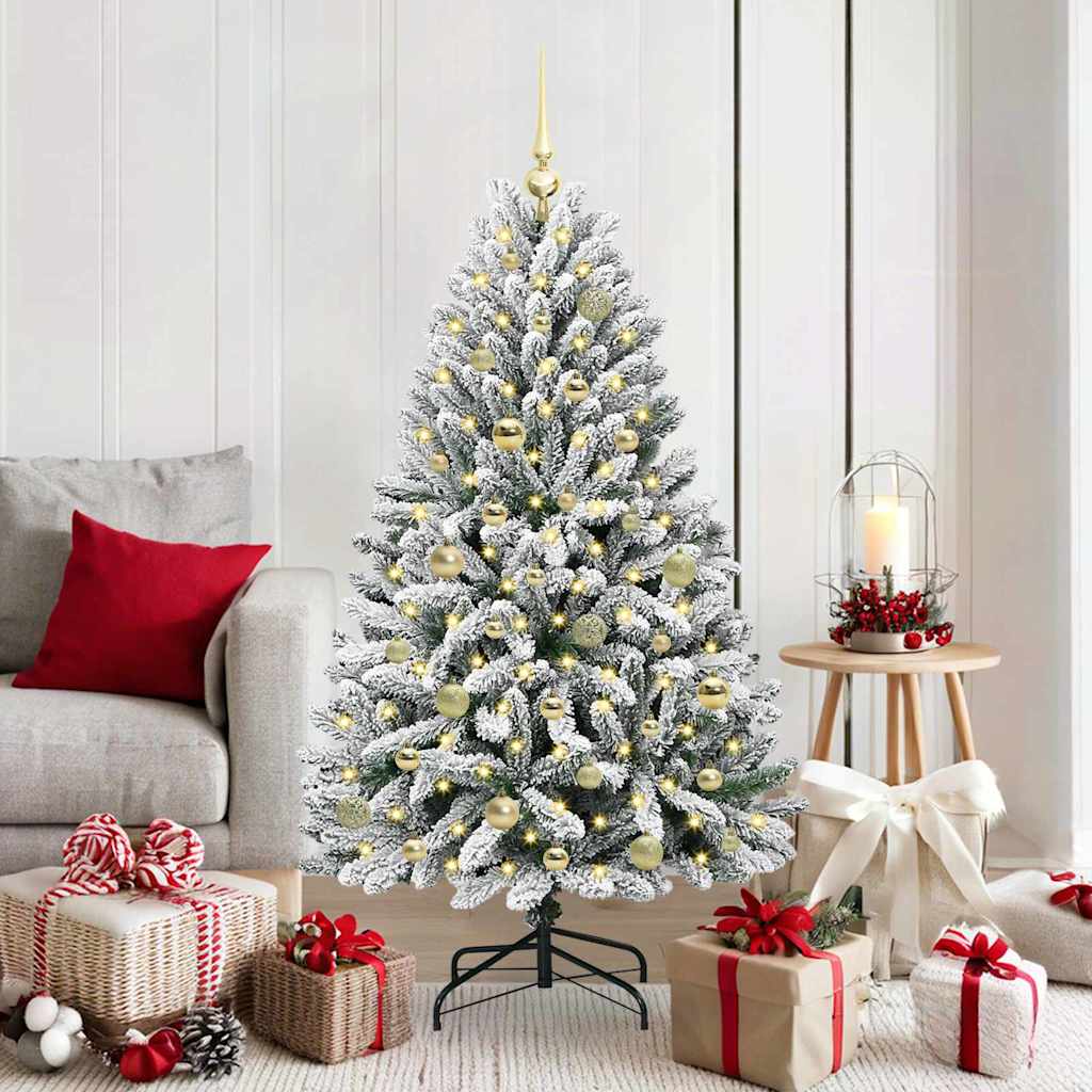 Albero di Natale artificiale con 150 LED Verde e Bianco 150 cm