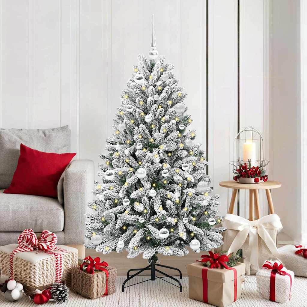 Albero di Natale artificiale con 150 LED Verde e Bianco 150 cm