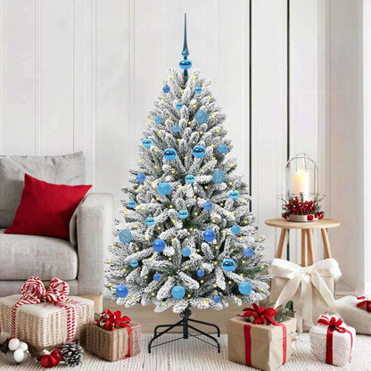Albero di Natale artificiale con 150 LED Verde e Bianco 150 cm