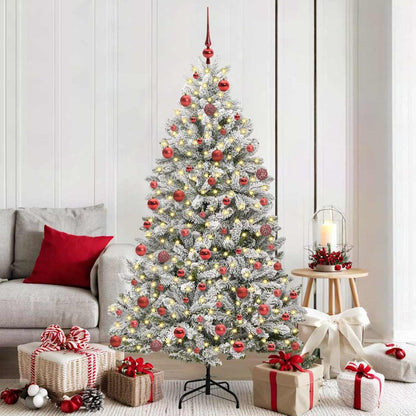 Albero di Natale artificiale con 300 LED Verde e Bianco 180 cm