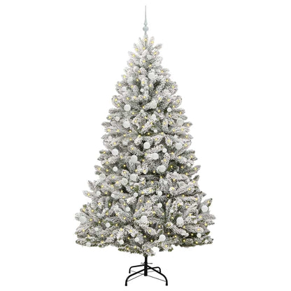 Albero di Natale artificiale con 300 LED Verde e Bianco 210 cm