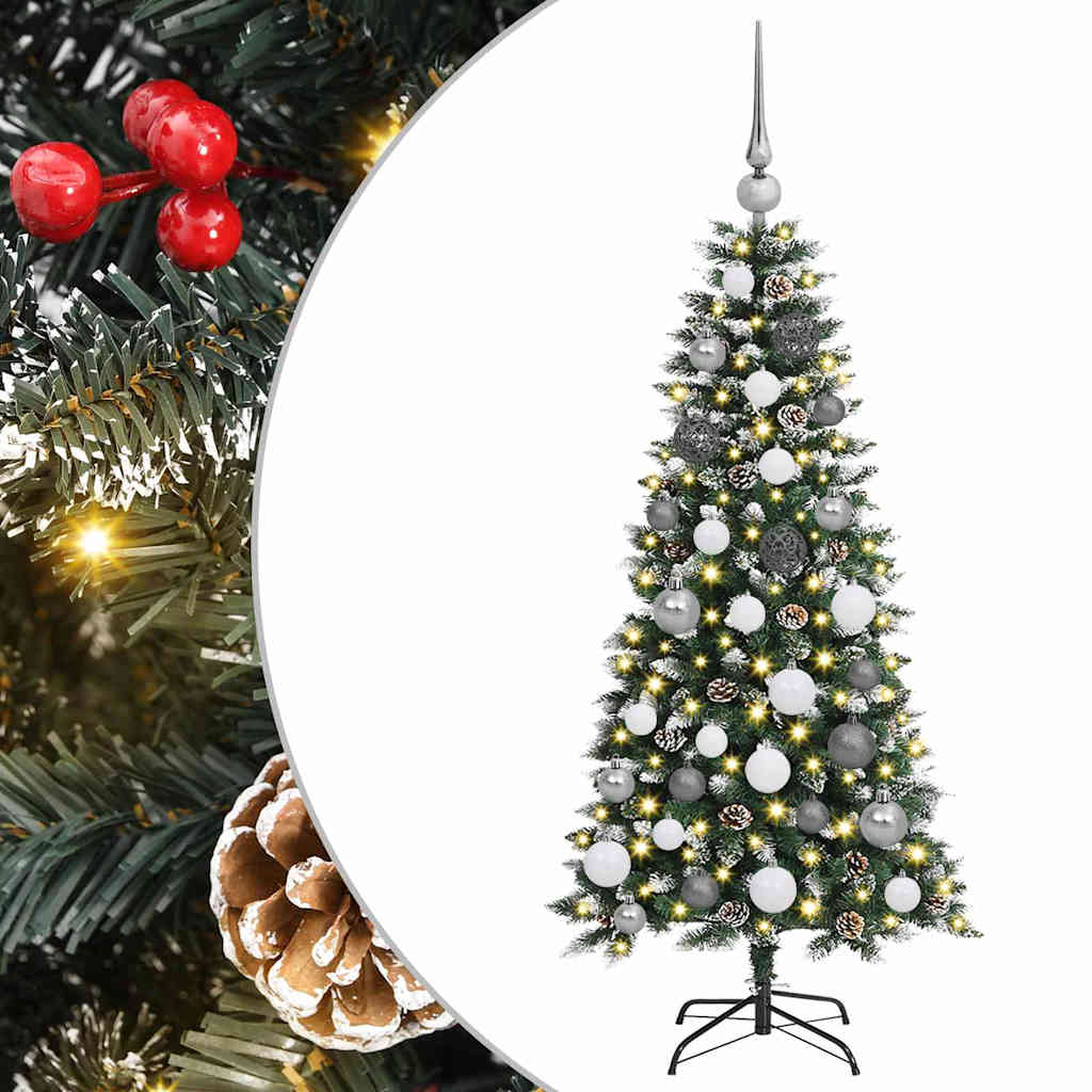 Albero di Natale artificiale con 150 LED Verde 120 cm
