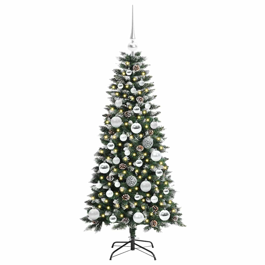 Albero di Natale artificiale con 150 LED Verde 120 cm