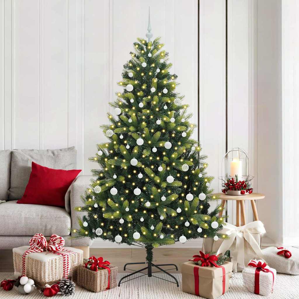 Albero di Natale Artificiale a Cerniera con 300 LED 180 cm