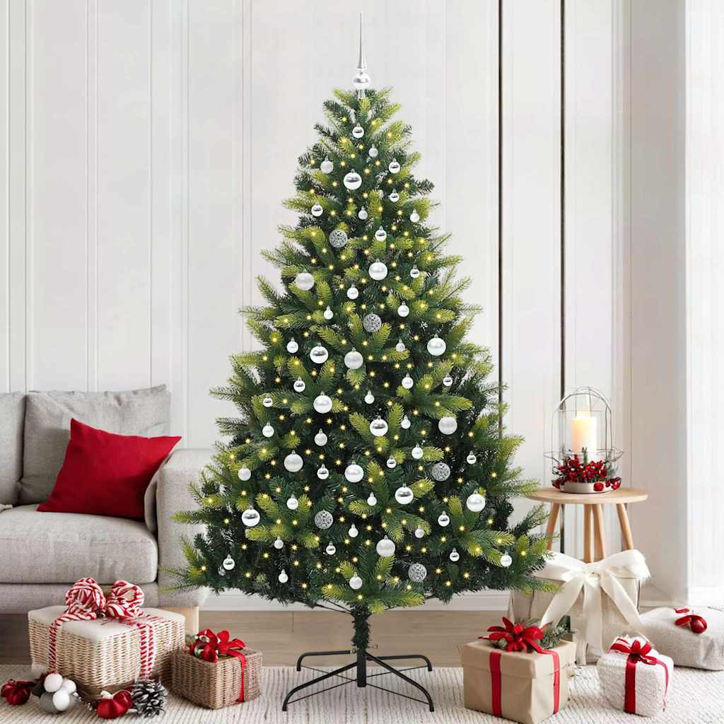 Albero di Natale Artificiale a Cerniera con 300 LED 210 cm
